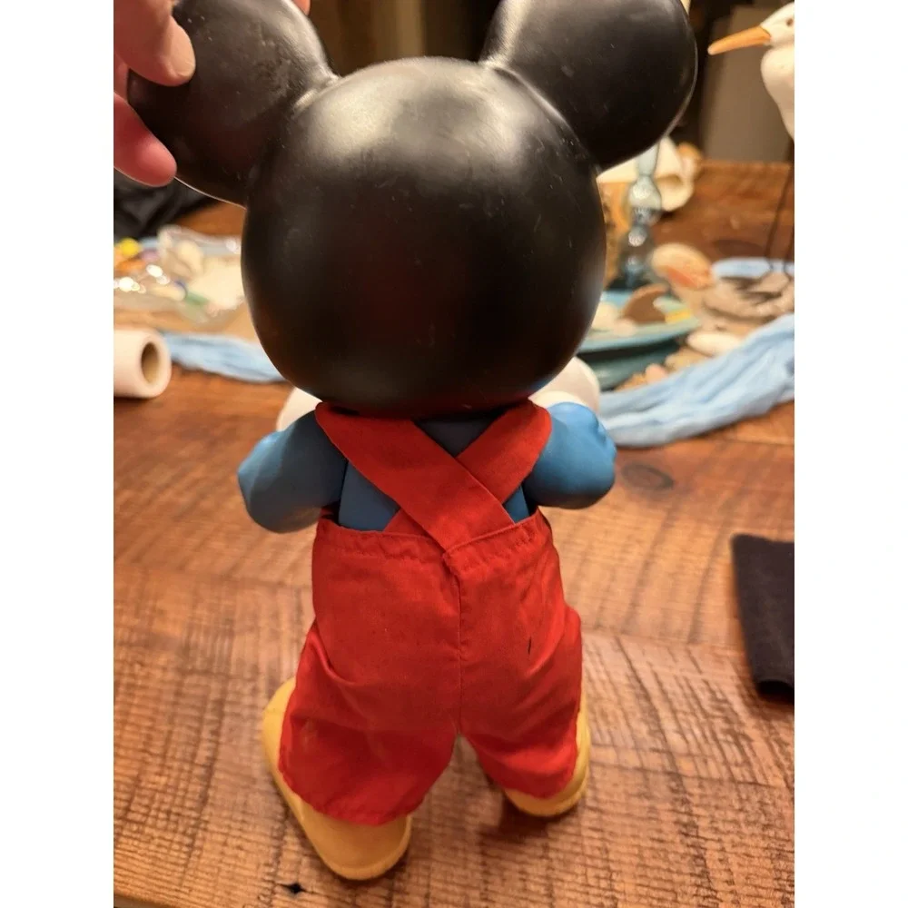 Vintage Disney Mickey Mouse Red Overalls 15
